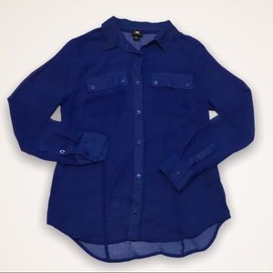 💫4/30 ROCK & REPUBLIC Sheer Button Down Blouse